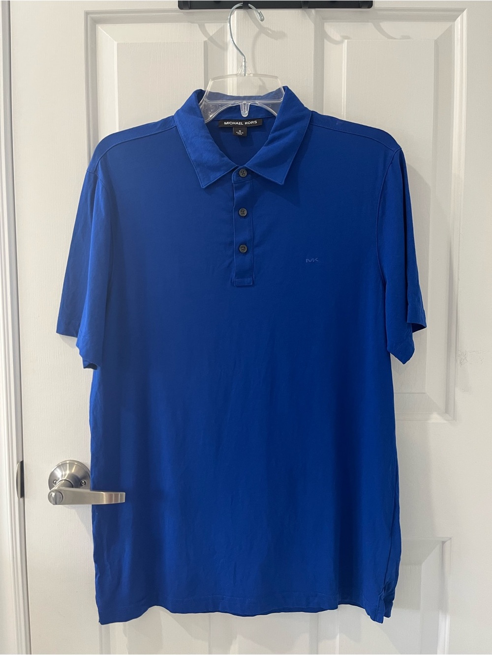Michael Kors Royal Blue Stretch Cotton Short Sleeve Polo Shirt Men’s Size Medium